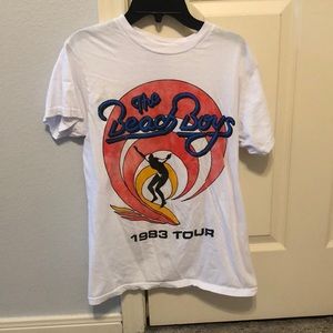 White beach boys graphic tee